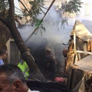 احتراق منزل على طريق المطار وسقوط قتيل وجريح سوريين