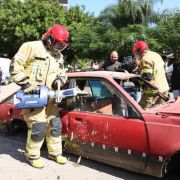 المديرية العامة للدفاع المدني تشارك في توعية طلاب الجامعة الأميركية للعلوم والتكنولوجيا من الحوادث