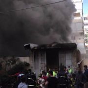 السيطرة على حريق معمل الخياطة ومستودع الأقمشة في حارة حريك