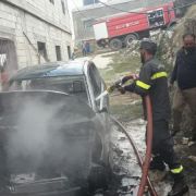 حريق داخل سيارة في عكار العتيقة