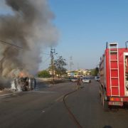 حريق سيارة في كفرحزير
