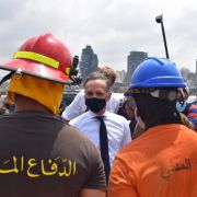 وزير خارجية ألمانيا و العميد خطار في موقع الانفجار داخل حرم مرفأ بيروت