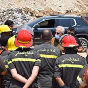وزير خارجية ألمانيا و العميد خطار في موقع الانفجار داخل حرم مرفأ بيروت