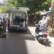دراجة الإسعاف Moto Ambulance في مار الياس لاسعاف جريح جراء حادث سير