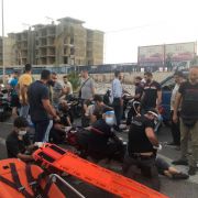 جريحان جراء إنزلاق دراجة نارية على أوتوستراد طريق المطار