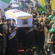 تشييع شهداء الدفاع المدني الموظفين العملانيين قاسم بزي ومحمد هاشم وعباس حمود في برج قلوية - النبطية.
