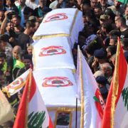 تشييع شهداء الدفاع المدني الموظفين العملانيين قاسم بزي ومحمد هاشم وعباس حمود في برج قلوية - النبطية.