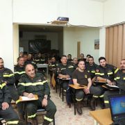 دورة تدريبية على إخماد الحرائق داخل المصانع والمستودعات  في المديرية العامة للدفاع المدني